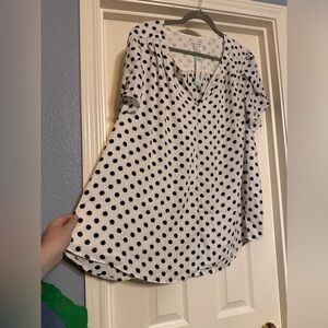3x polka dot blouse with tags